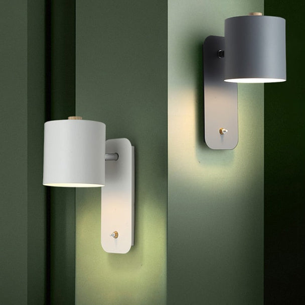 Cylinder LED Wall Lamp with Switch