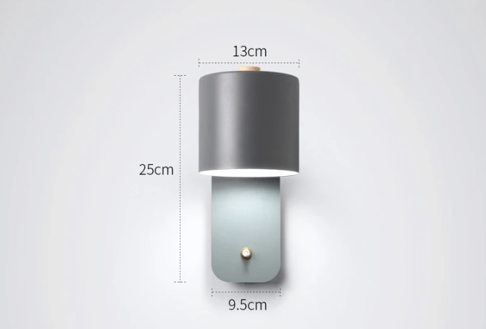 Cylinder LED Wall Lamp with Switch