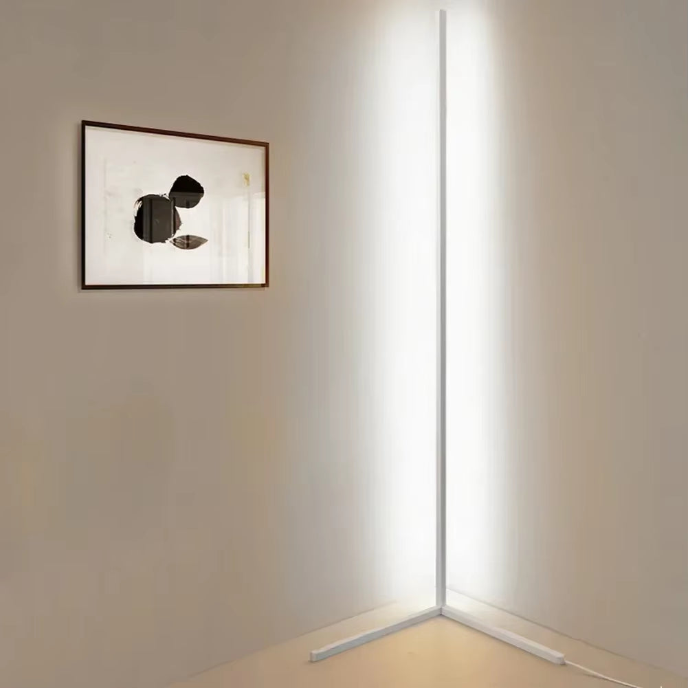 Dimmable LED corner floor lamp with remote control