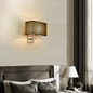 Fabric Shade Wall Lamp with Reading Arm