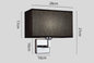 Fabric Shade Wall Lamp with Reading Arm – Black
