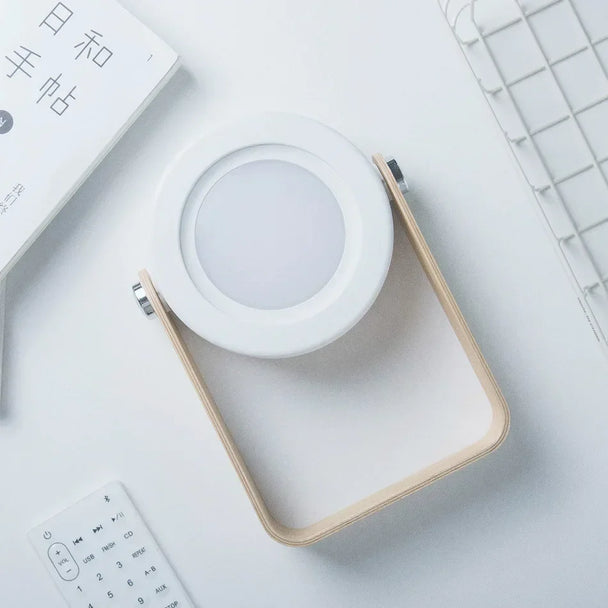 Foldable Lantern Lamp with Wooden Handle