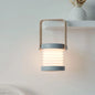 Foldable Lantern Lamp with Wooden Handle