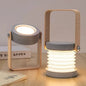 Foldable Lantern Lamp with Wooden Handle – Grey