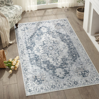 Oriental Medallion Rug – Grey