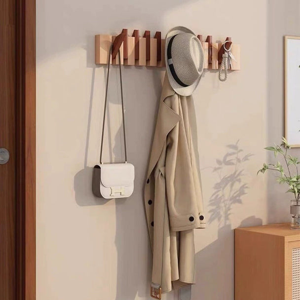 Piano Key Wooden Wall Hook Rack