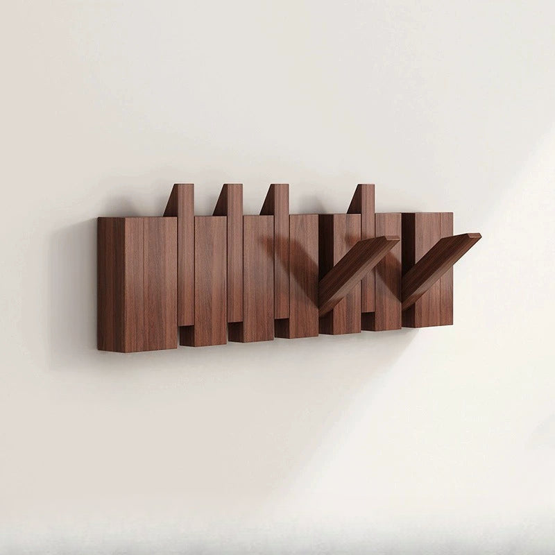 Piano Key Wooden Wall Hook Rack – Walnut