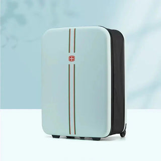 Foldable Hard Shell Suitcase in Light Green
