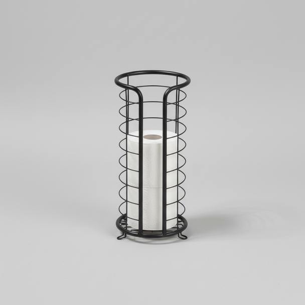 Freestanding Toilet Roll Holder with Storage