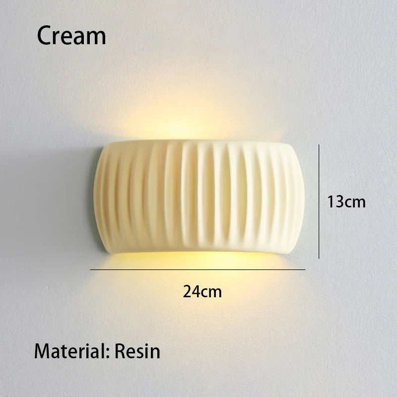 French-Style Textured Resin Wall Lamp
