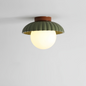 Frosted Glass Globe Ceiling Light – detail view