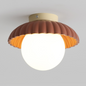 Frosted Glass Globe Ceiling Light – in a room setting