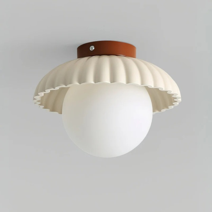 Frosted Glass Globe Ceiling Light – alternative angle