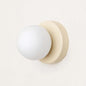 Frosted Glass Globe Wall Lamp in White