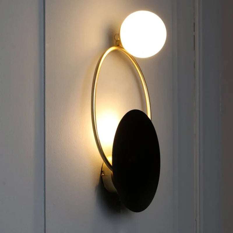 Frosted Glass Globe Wall Lamp