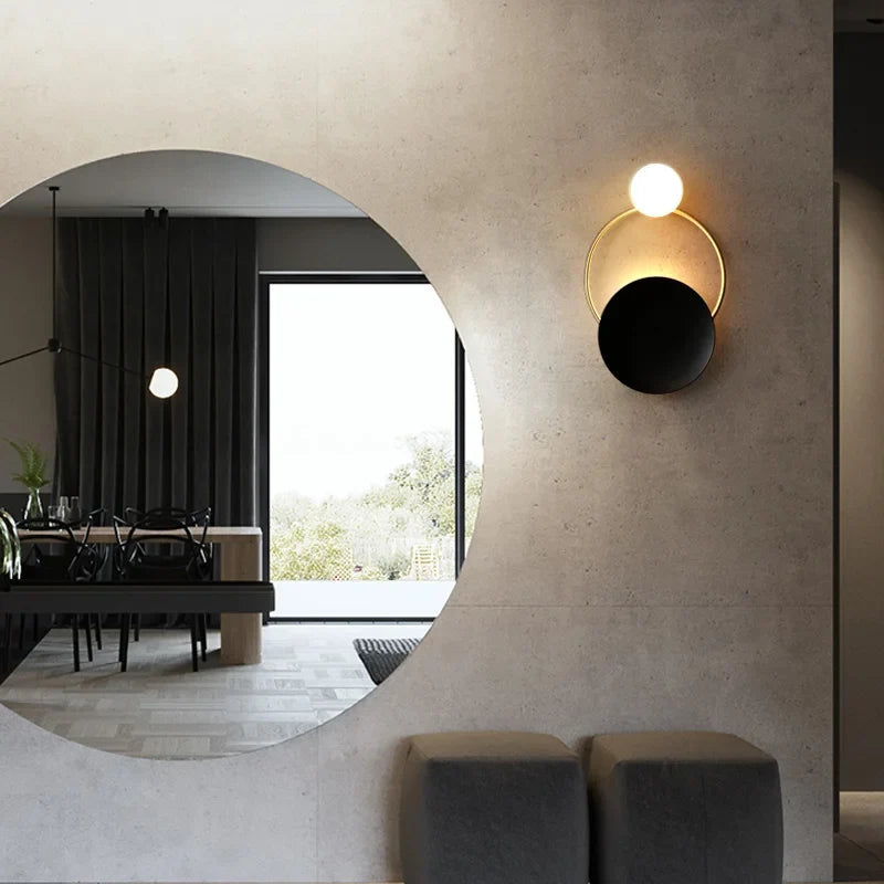 Frosted Glass Globe Wall Lamp