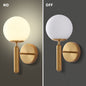 Frosted Glass Globe Wall Sconce