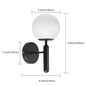 Frosted Glass Globe Wall Sconce – Black