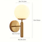 Frosted Glass Globe Wall Sconce – Gold