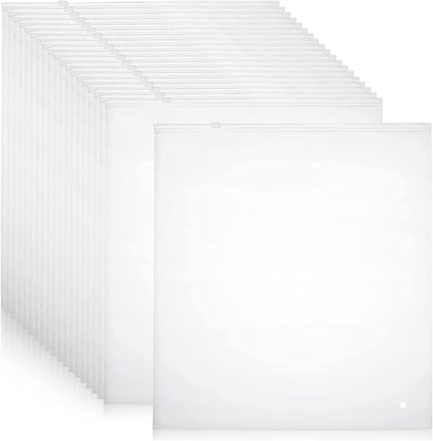 Frosted Zip Storage Bags, 20-Pack