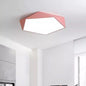 Geometric LED Ceiling Light in Pink