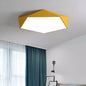 Geometric LED Ceiling Light in Yellow