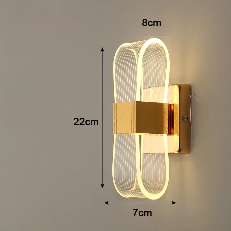 Gold Loop LED Wall Lamp