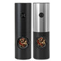 Gravity Electric Salt and Pepper Mill with LED – Black and Silver Pair