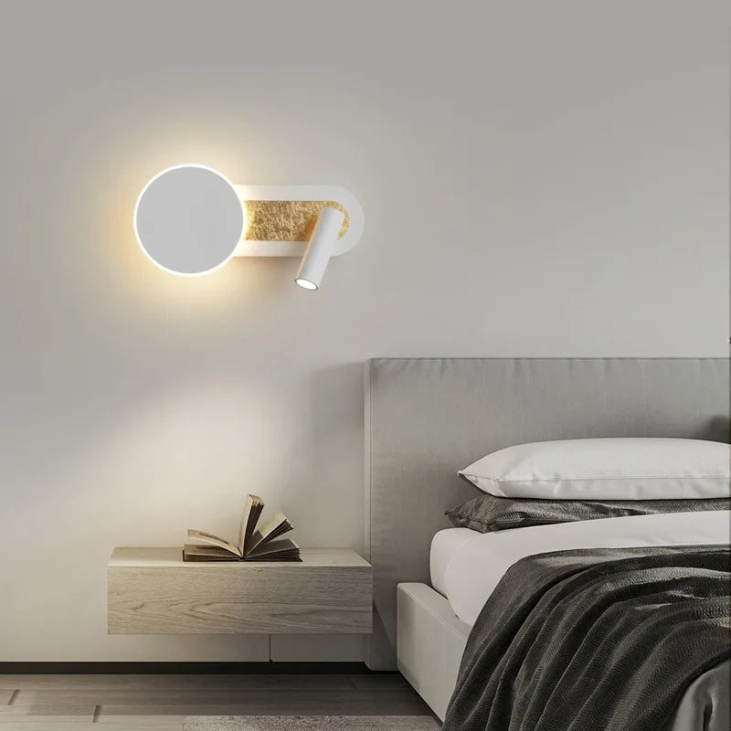 Halo Ring LED Wall Light with Spotlight