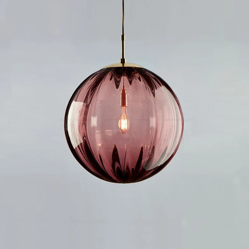 Glass Ball Pendant Light – in a room setting