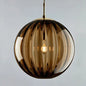 Glass Ball Pendant Light in Brown