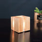 Hand-Carved Wood and Resin Cube Light – Table Lamp