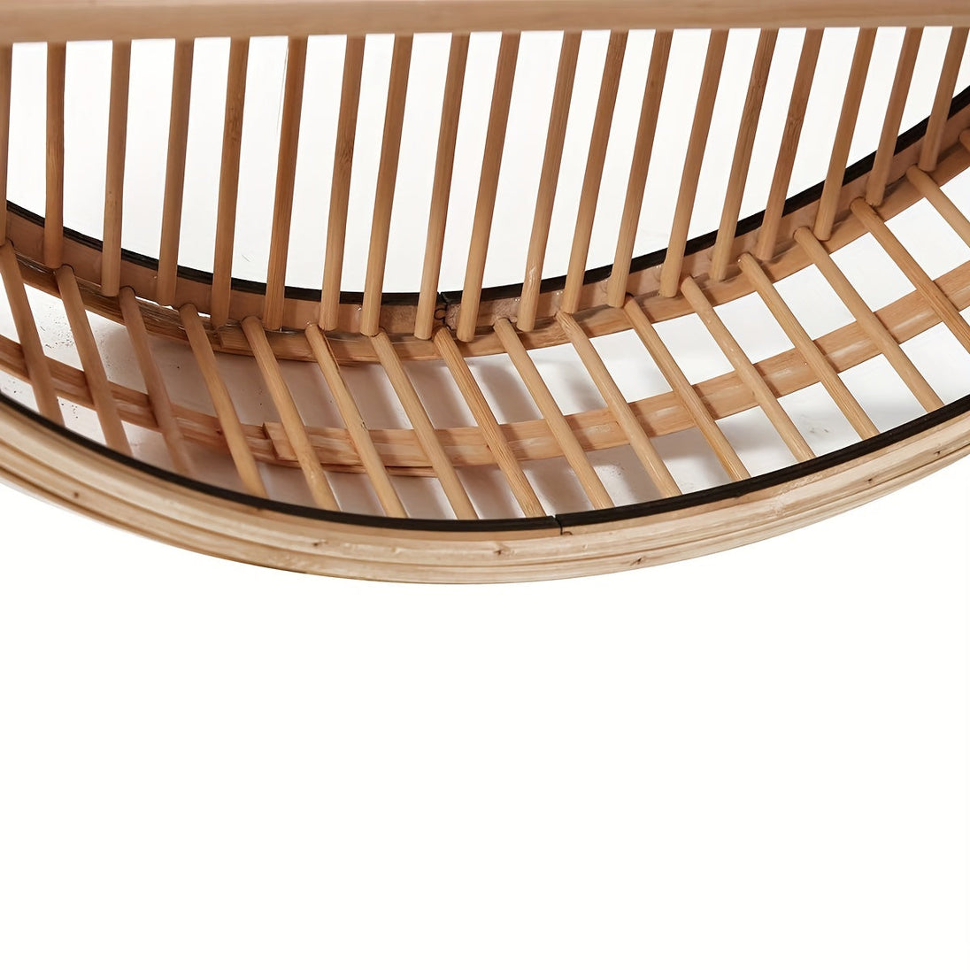 Round Bamboo Wall Shelf – close-up