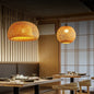 Bamboo and Rattan Pendant Light – close-up