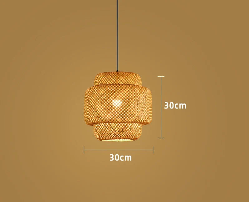 Bamboo and Rattan Pendant Light – alternative angle