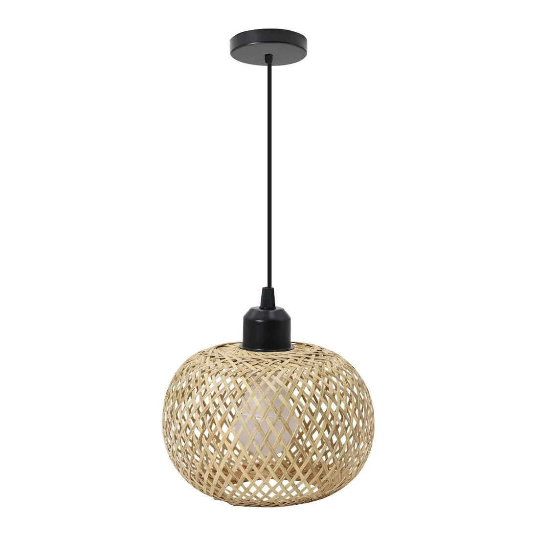 Handwoven Bamboo Ceiling Light – Design A