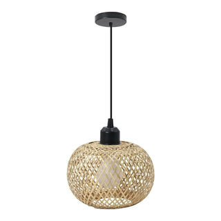 Handwoven Bamboo Ceiling Light – Design A