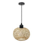 Handwoven Bamboo Ceiling Light – Design A