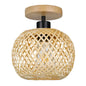 Handwoven Bamboo Ceiling Light – Design B