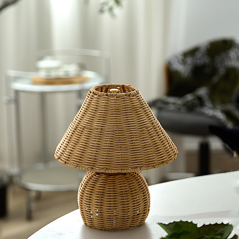 Handwoven Bamboo USB Table Lamp