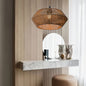 Handwoven Paper Rope Geometric Pendant Shade – Brown