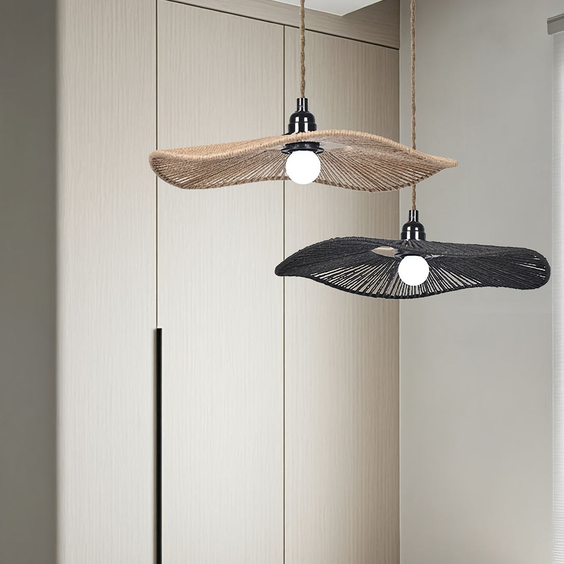 Handwoven Paper Rope Wave Ceiling Shade