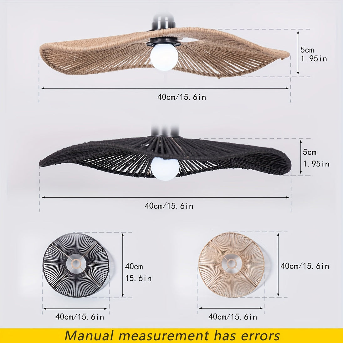 Handwoven Paper Rope Wave Ceiling Shade