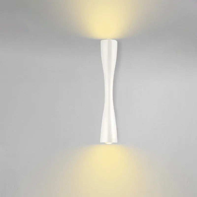 Hourglass Up and Down Wall Light in White