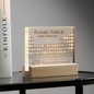 Illuminated Periodic Table with Real Elements