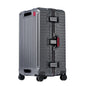 Polycarbonate Spinner Suitcase with Wide Grip in Grey