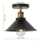 Industrial Black Semi-Flush Ceiling Light