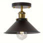 Industrial Black Semi-Flush Ceiling Light