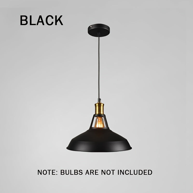 Industrial Metal Dome Pendant Light – Black