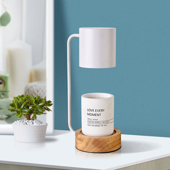 Japanese-Style Candle Warmer Lamp in White